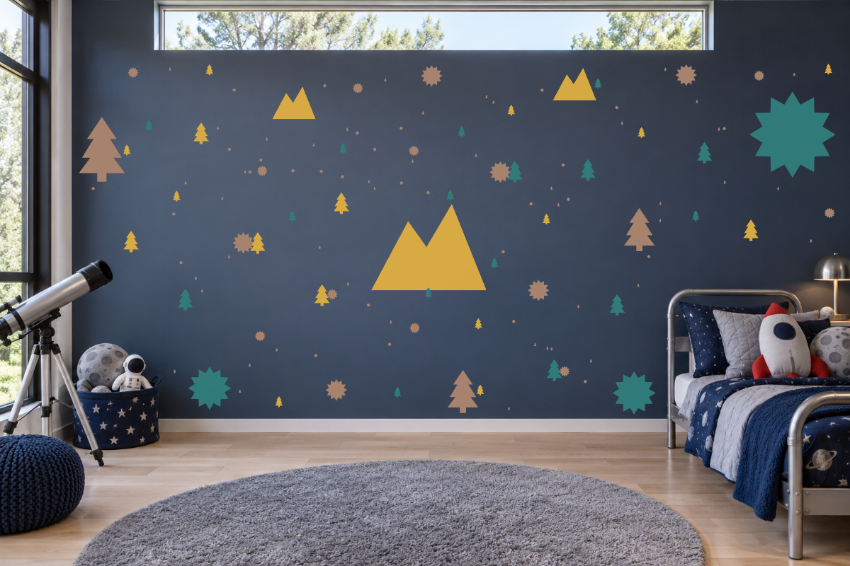 Alpine Sunshine — exact recommended kit arranged in a kids’ room