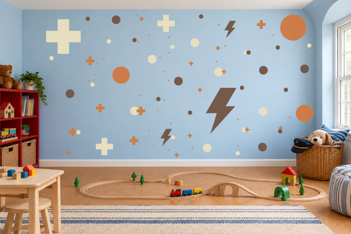 Bold Little Bolts — exact recommended kit arranged in a kids’ room