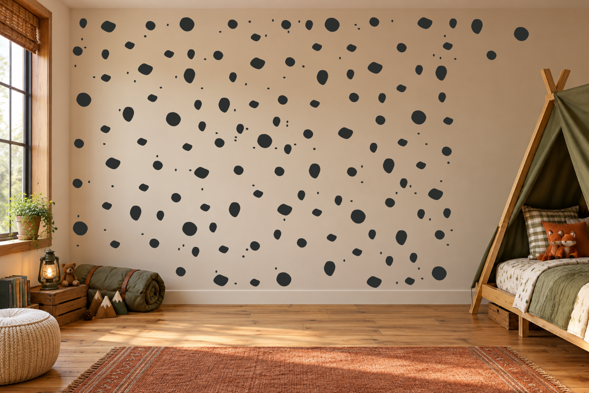 Cheetah Spotted Wall — exact recommended kit arranged in a kids’ room
