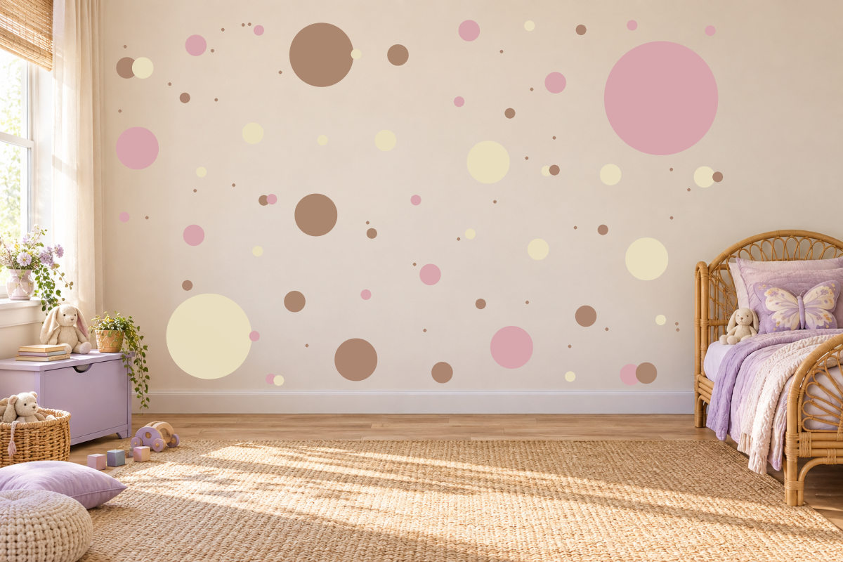 Circle Scatter — exact recommended kit arranged in a kids’ room