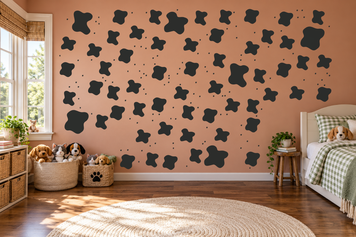 Cow Spot Country — exact recommended kit arranged in a kids’ room