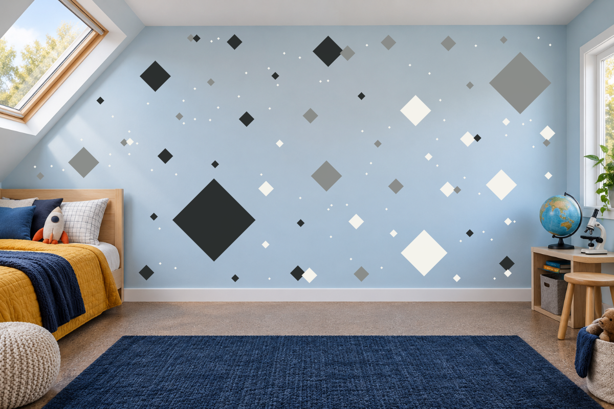 Diamond Scatter — exact recommended kit arranged in a kids’ room
