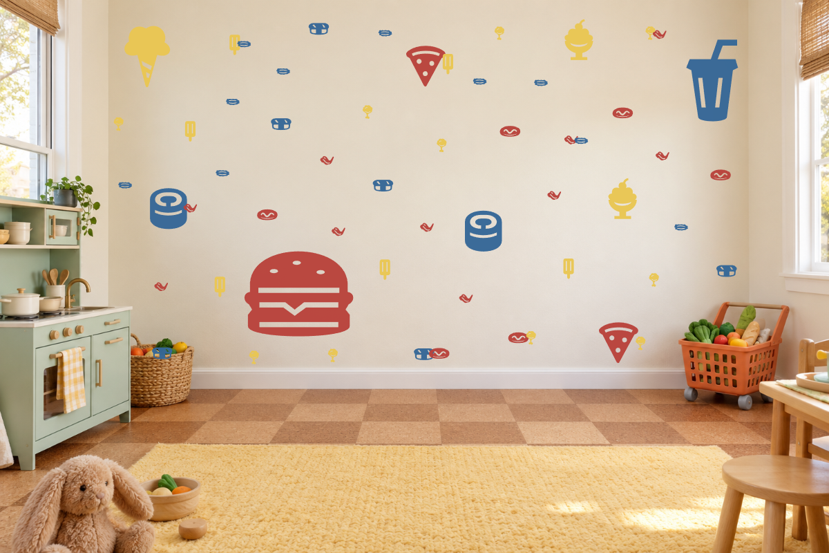 Foodie Feast — exact recommended kit arranged in a kids’ room