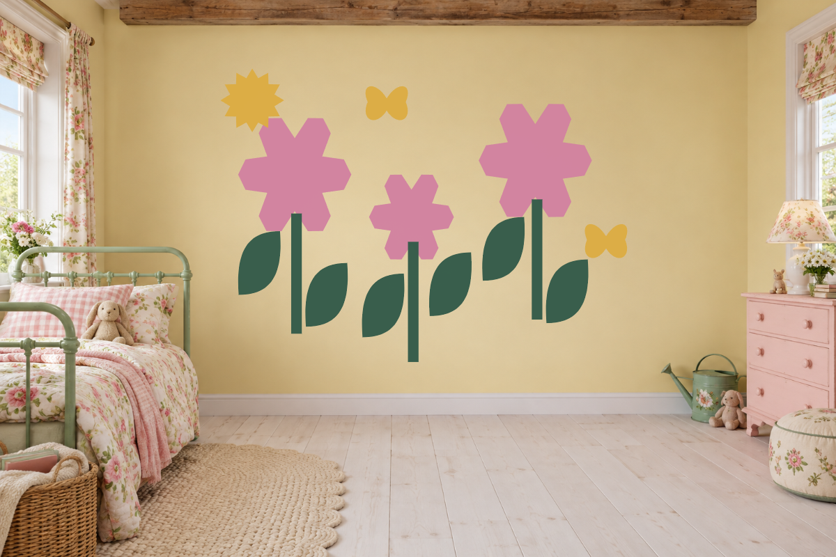 Giant Flower Garden — exact recommended kit arranged in a kids’ room