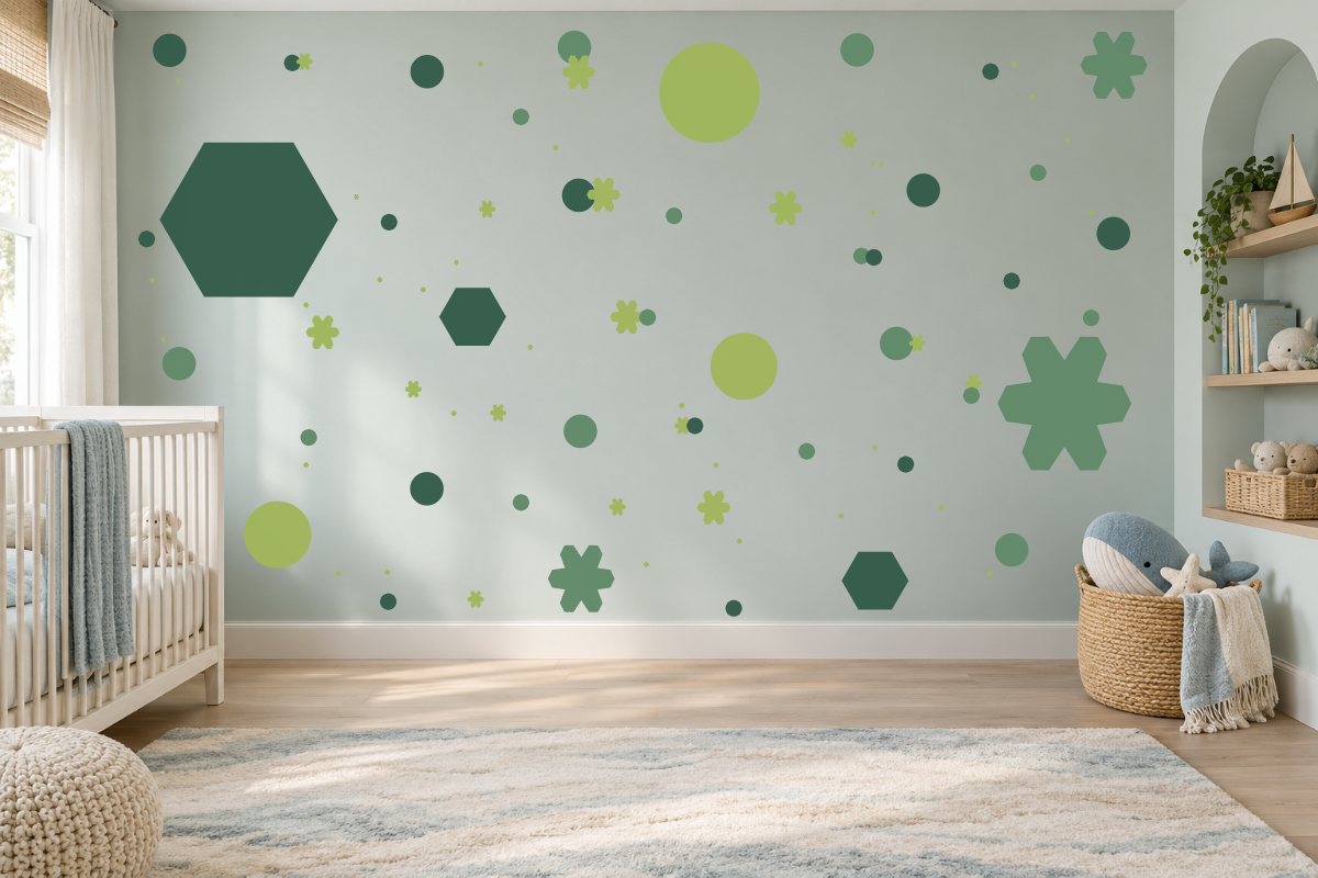 Honeycomb Blooms — exact recommended kit arranged in a kids’ room