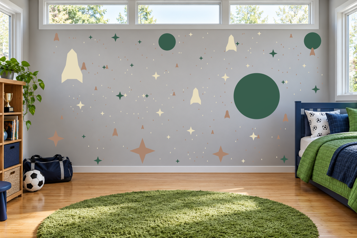 Orbit Explorers — exact recommended kit arranged in a kids’ room