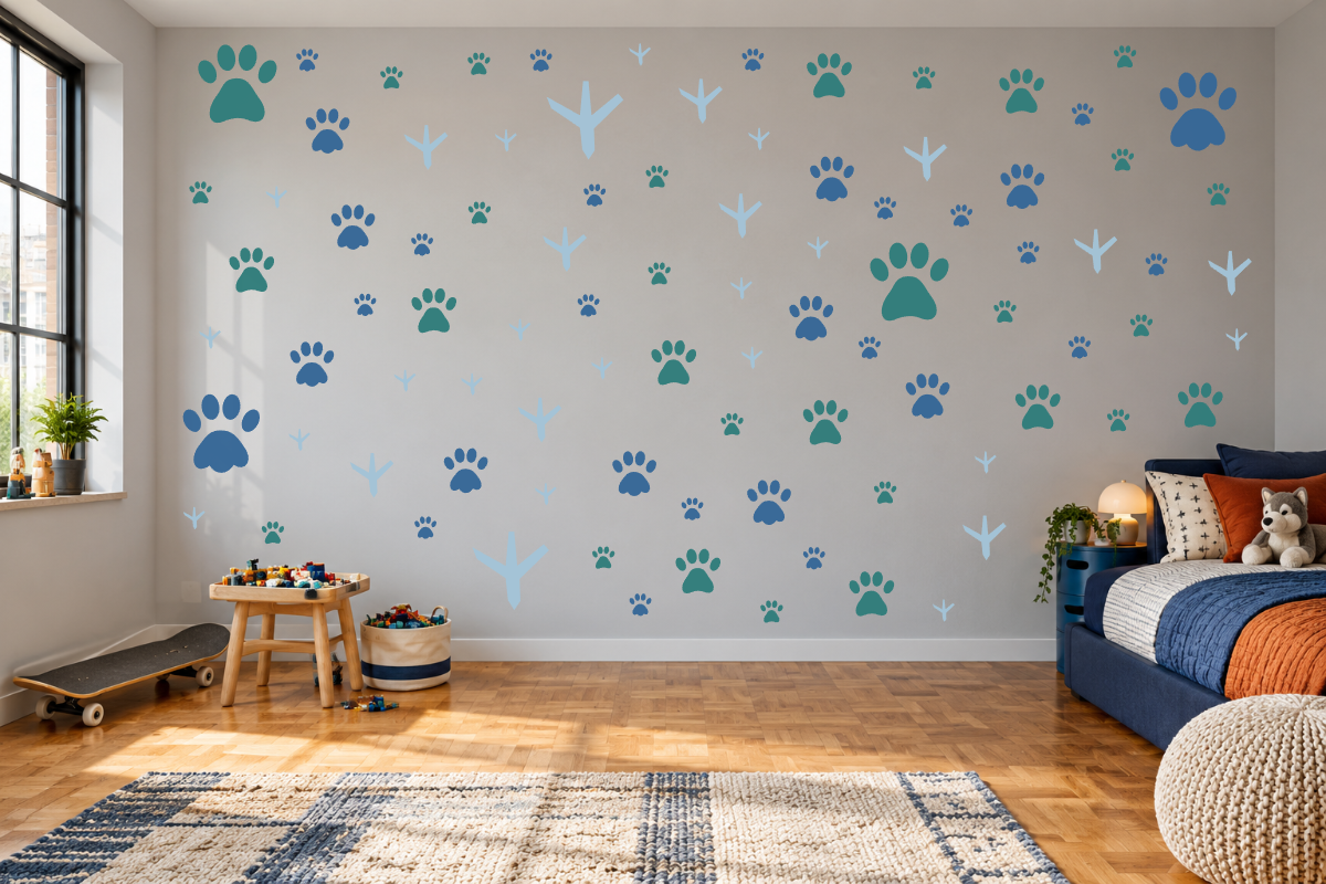 Pet Paw Playroom — exact recommended kit arranged in a kids’ room