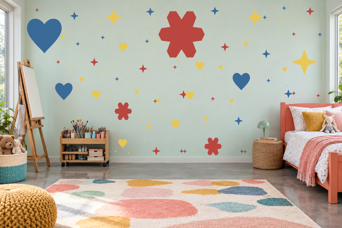 Petal Party — exact recommended kit arranged in a kids’ room