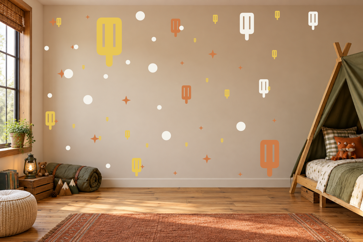 Popsicle Pop — exact recommended kit arranged in a kids’ room