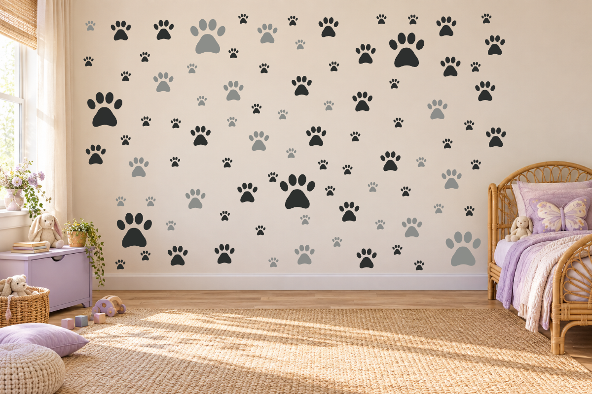 Puppy Paw Parade — exact recommended kit arranged in a kids’ room
