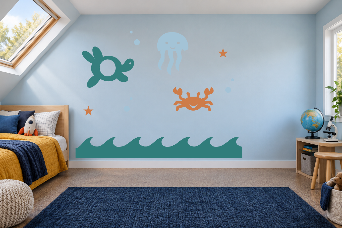 Reef Neighbors — exact recommended kit arranged in a kids’ room