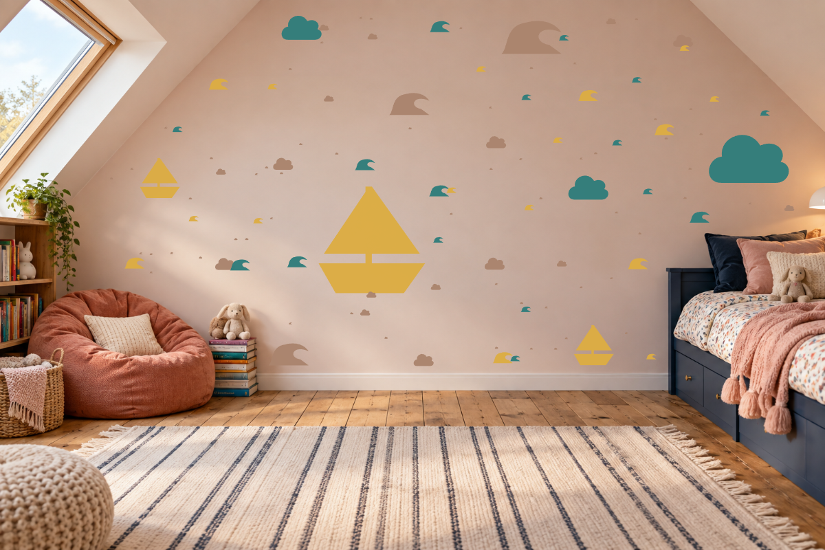 Sailing Away — exact recommended kit arranged in a kids’ room