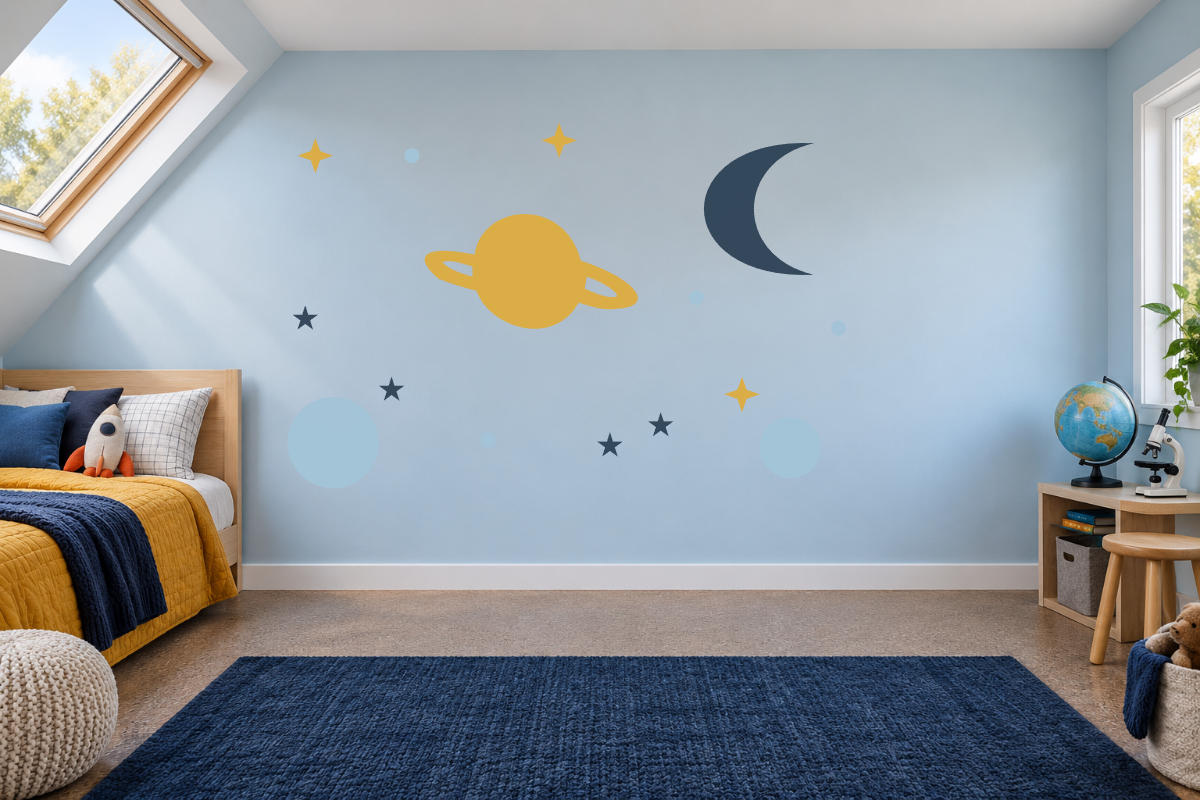 Saturn Stargazer — exact recommended kit arranged in a kids’ room