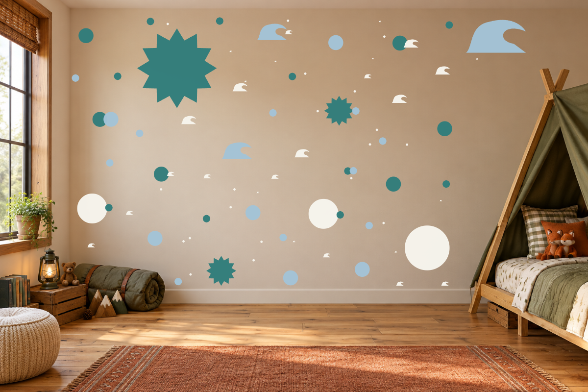 Seaside Sunshine — exact recommended kit arranged in a kids’ room