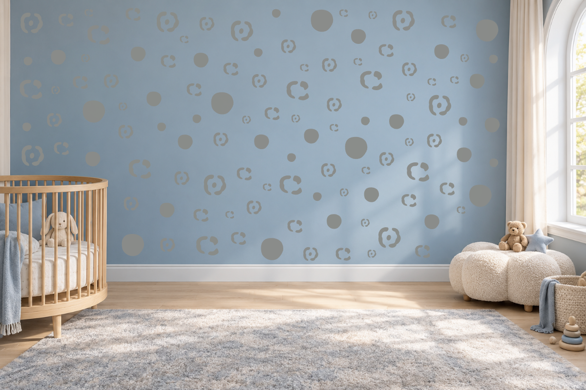 Snow Leopard Spots — exact recommended kit arranged in a kids’ room