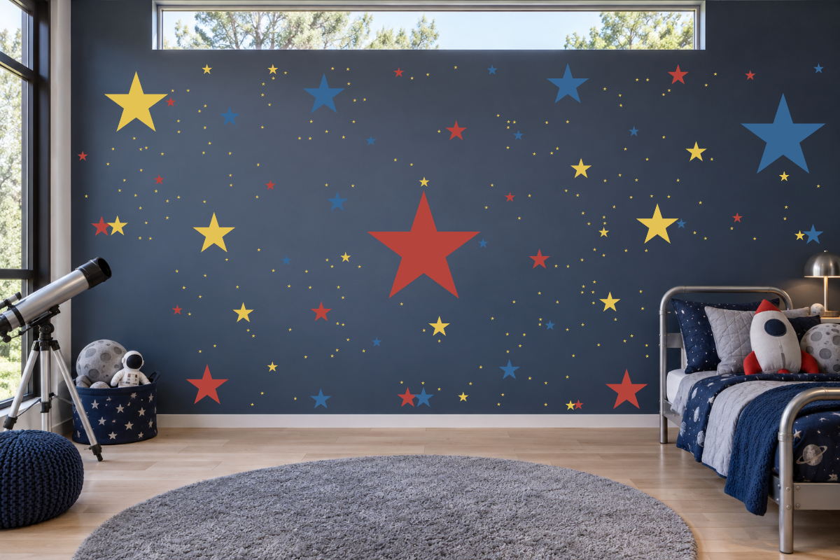 Star Scatter — exact recommended kit arranged in a kids’ room
