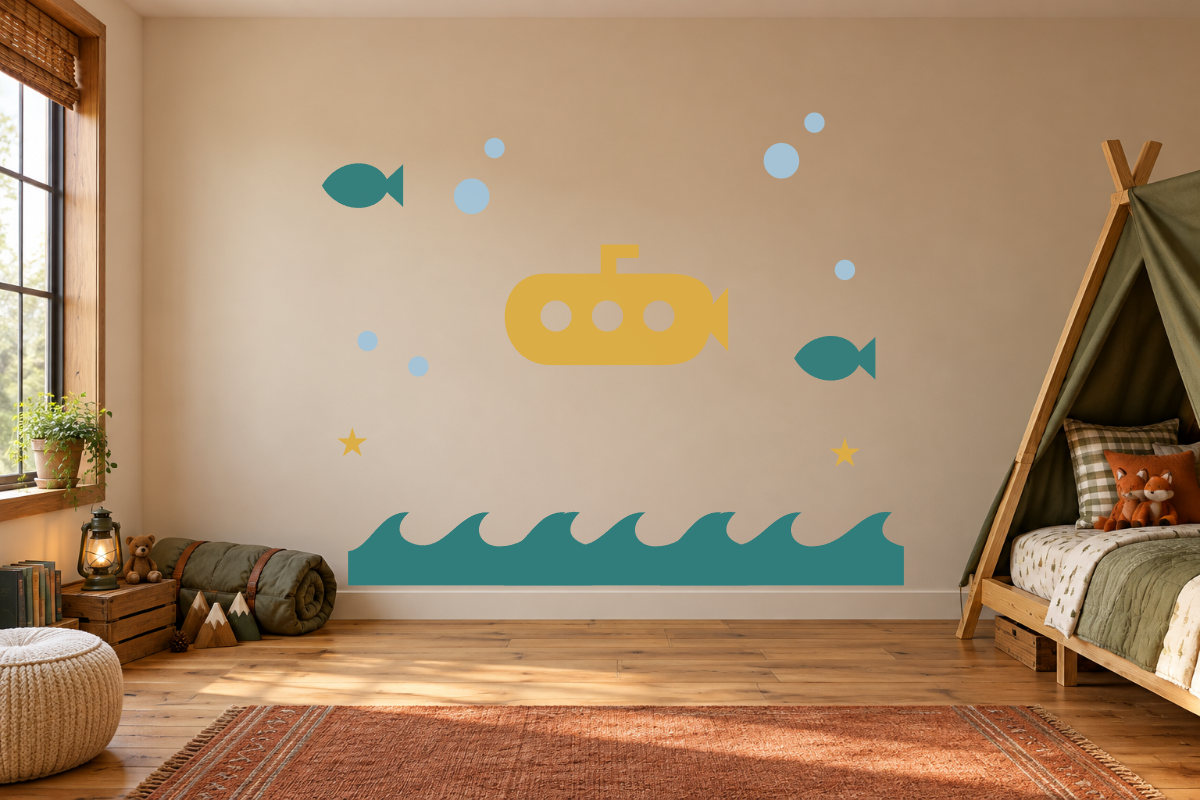 Submarine Discovery — exact recommended kit arranged in a kids’ room