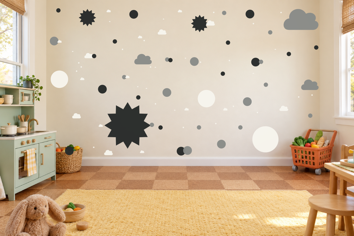 Sunshine Day — exact recommended kit arranged in a kids’ room