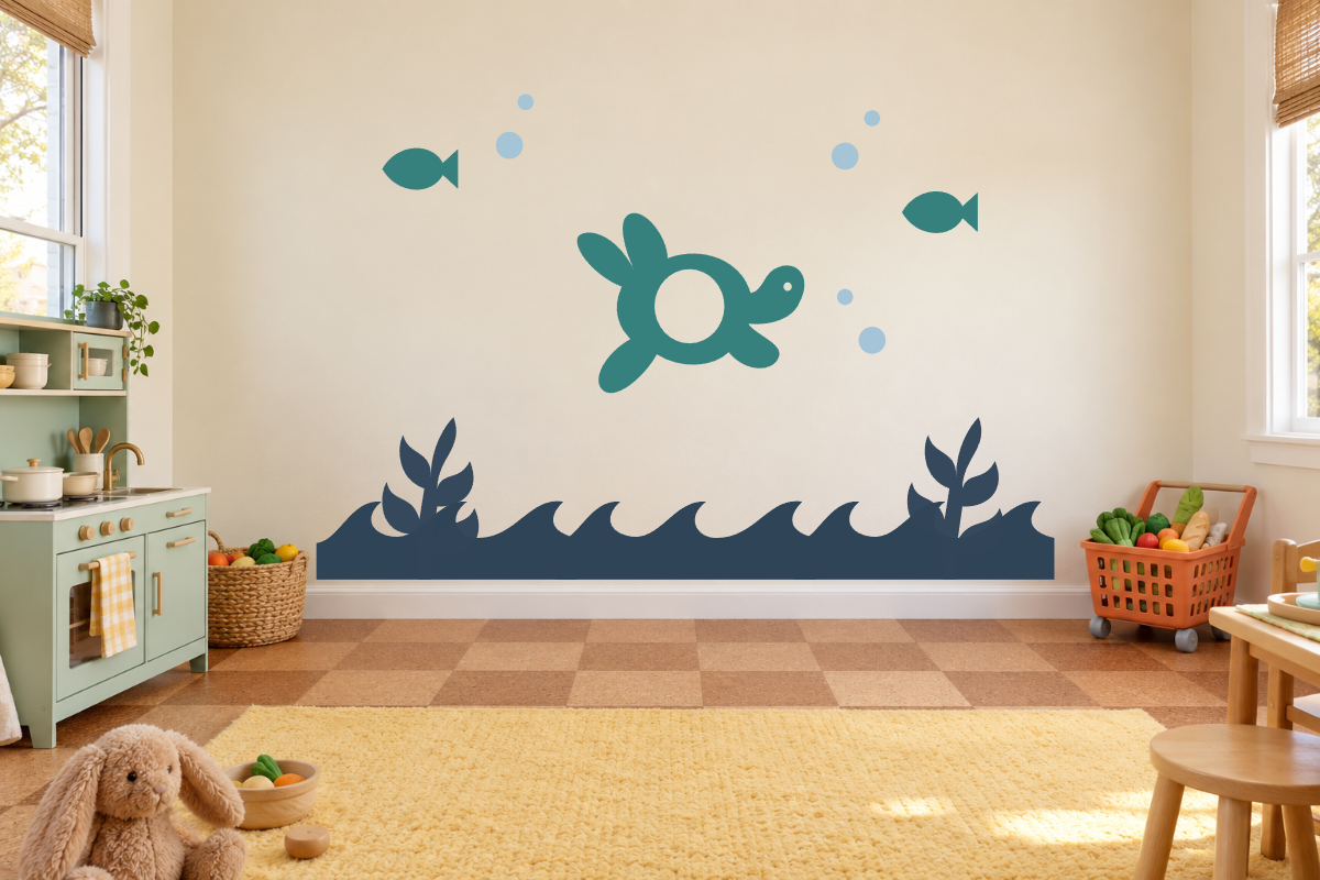Turtle Reef Adventure — exact recommended kit arranged in a kids’ room
