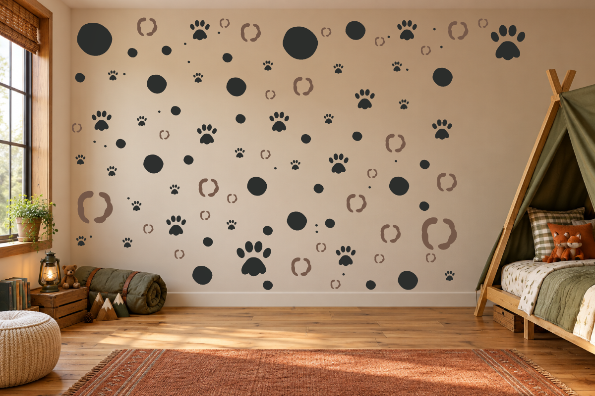 Wild Cat Paw Trail — exact recommended kit arranged in a kids’ room